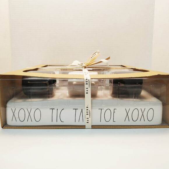 Rae Dunn LL "XOXO" Tic Tac Toe Mini Mug Game Set - Picture 3 of 4